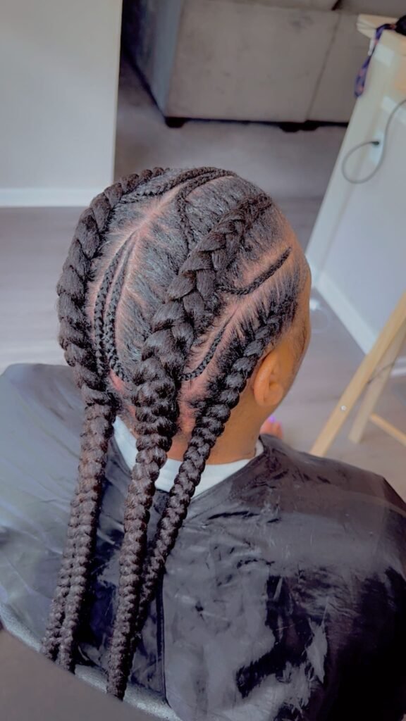 Cornrow Boho Knotless Braiding in College Park